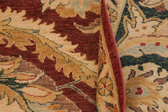 handmade Traditional Kafkaz Brown Green Hand Knotted RECTANGLE 100% WOOL area rug 9X12