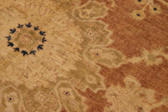 handmade Traditional Kafkaz Brown Blue Hand Knotted RECTANGLE 100% WOOL area rug 9X11