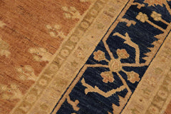 handmade Traditional Kafkaz Brown Blue Hand Knotted RECTANGLE 100% WOOL area rug 9X11