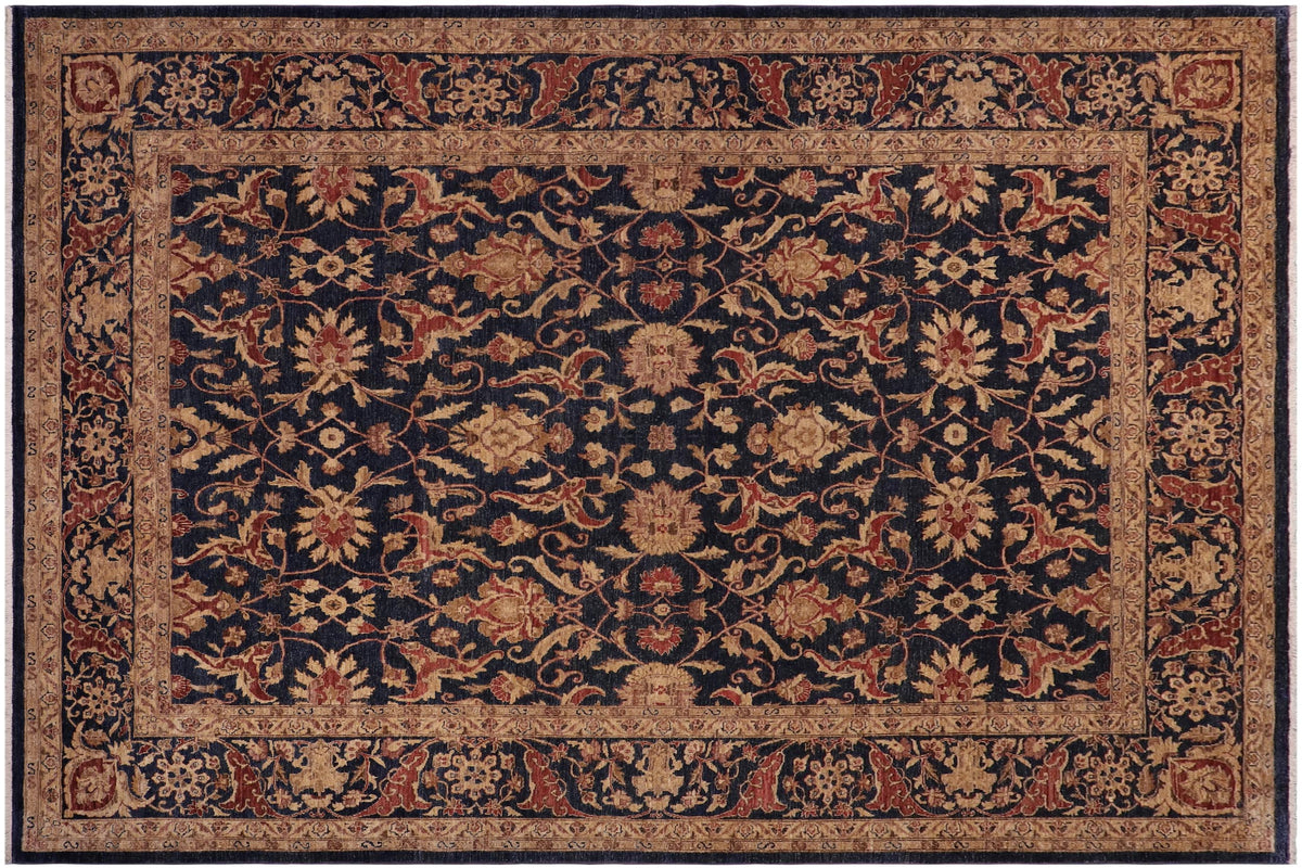 handmade Transitional Kafkaz Drk. Blue Copper Hand Knotted RECTANGLE 100% WOOL area rug 10' x 11'