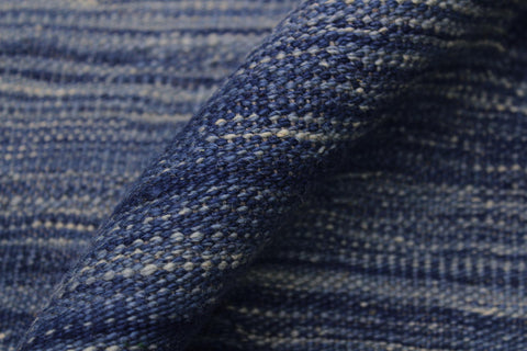 handmade Modern Kilim Blue Beige Hand-Woven RECTANGLE 100% WOOL area rug 9 x 12