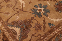 handmade Traditional Kafkaz Gold Gold Hand Knotted RECTANGLE 100% WOOL area rug 9X12