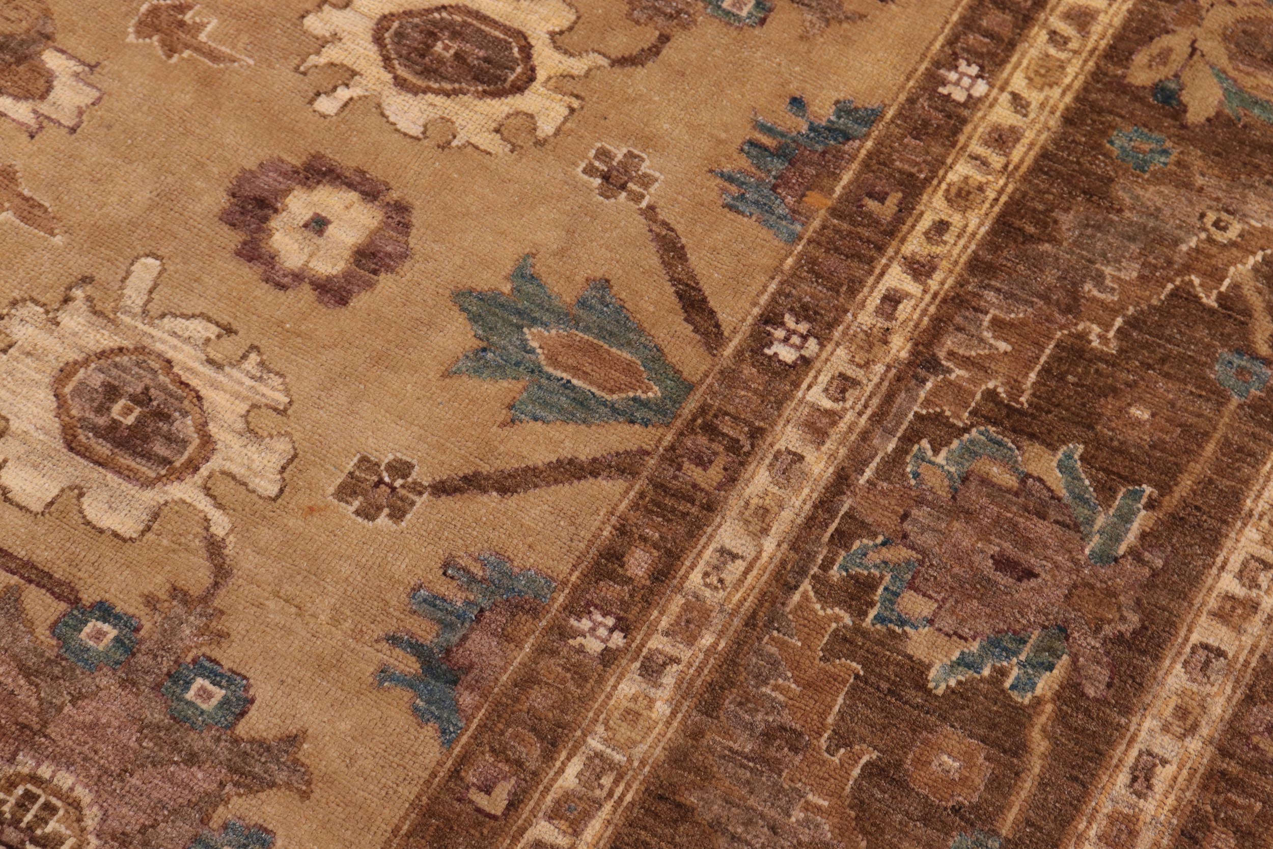 handmade Traditional Kafkaz Gold Gold Hand Knotted RECTANGLE 100% WOOL area rug 9x12