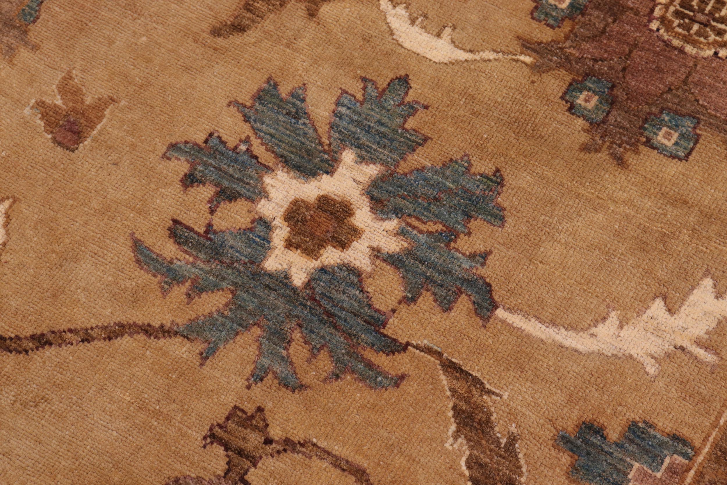 handmade Traditional Kafkaz Gold Gold Hand Knotted RECTANGLE 100% WOOL area rug 9x12