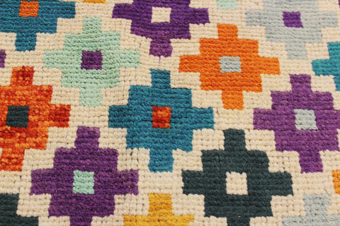 handmade Modern Balouchi Beige Blue Hand Knotted RECTANGLE 100% WOOL area rug 6x8
