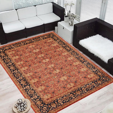 handmade Transitional Kafkaz Red Blue Hand Knotted RECTANGLE 100% WOOL area rug 9' x 12'