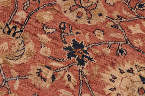 handmade Transitional Kafkaz Red Blue Hand Knotted RECTANGLE 100% WOOL area rug 9' x 12'