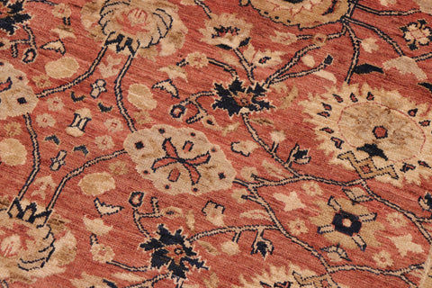 handmade Transitional Kafkaz Red Blue Hand Knotted RECTANGLE 100% WOOL area rug 9' x 12'