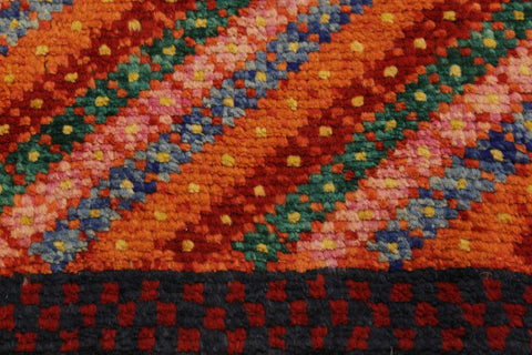 handmade Modern Balouchi Orange Red Hand Knotted RECTANGLE 100% WOOL area rug 3x5