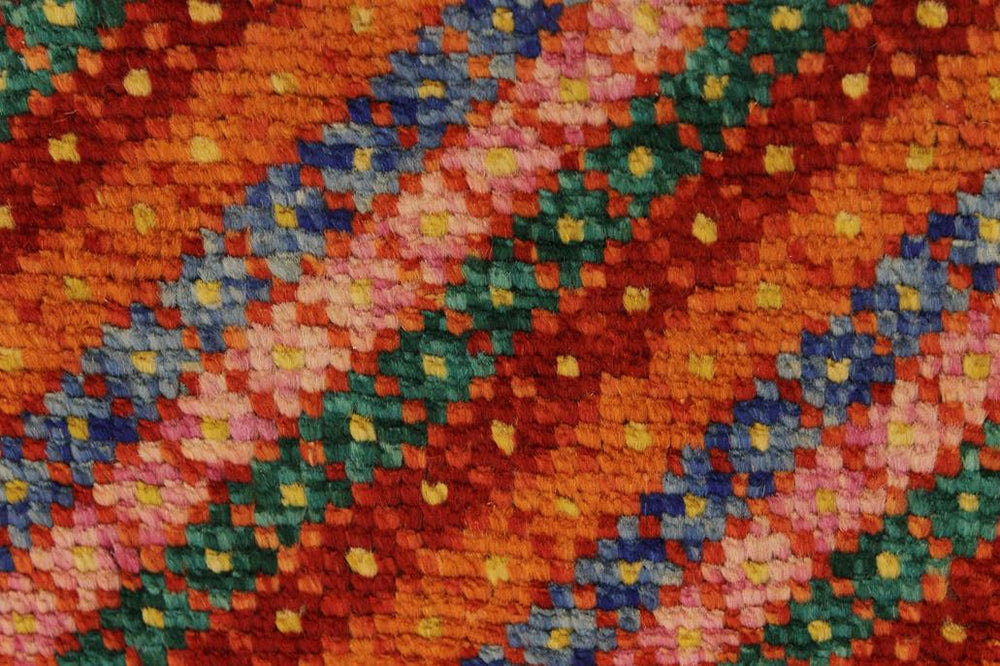 handmade Modern Balouchi Orange Red Hand Knotted RECTANGLE 100% WOOL area rug 3x5