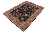 handmade Traditional Kafkaz Blue Lt. Brown Hand Knotted RECTANGLE 100% WOOL area rug 9 x 12