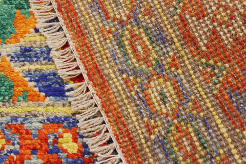 handmade Geometric Balouchi Red Blue Hand Knotted RECTANGLE 100% WOOL area rug 6x8