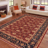 handmade Transitional Kafkaz Red Blue Hand Knotted RECTANGLE 100% WOOL area rug 9 x 12