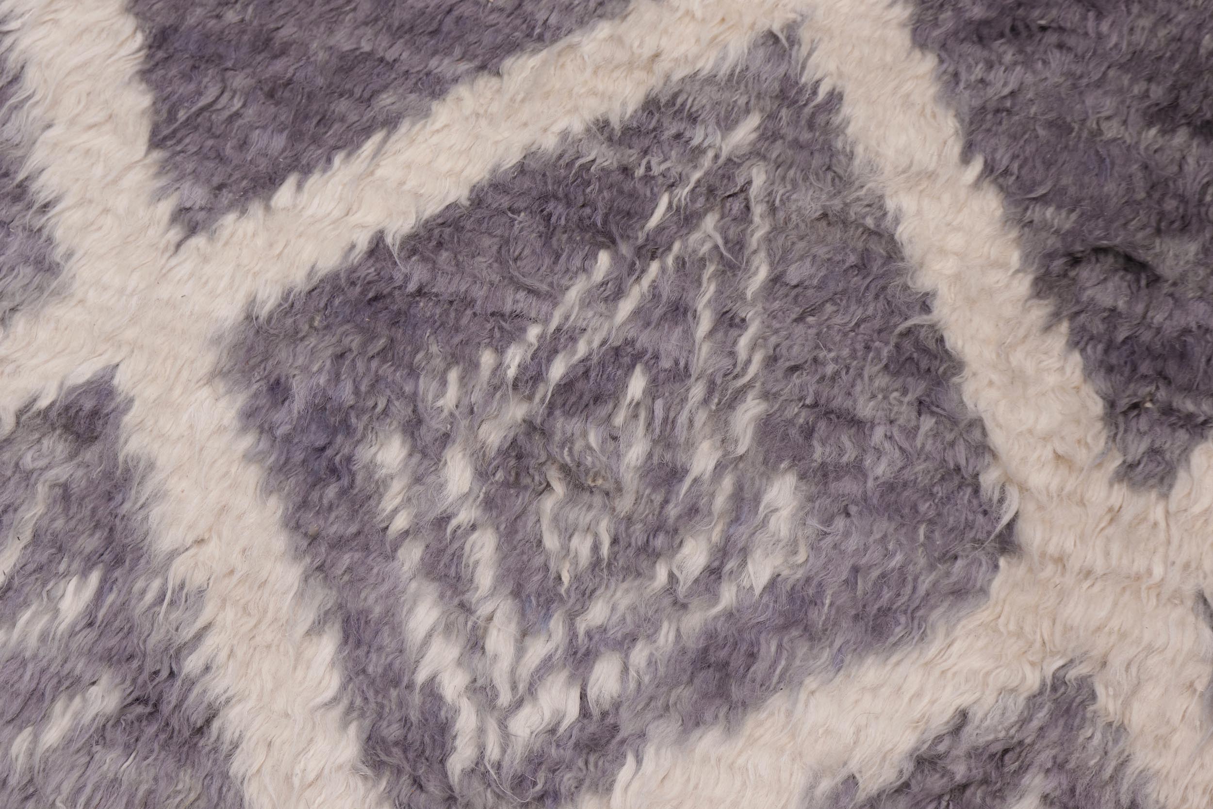 handmade Geometric Moroccan Gray Ivory Hand Knotted RECTANGLE 100% WOOL area rug 9' x 12'
