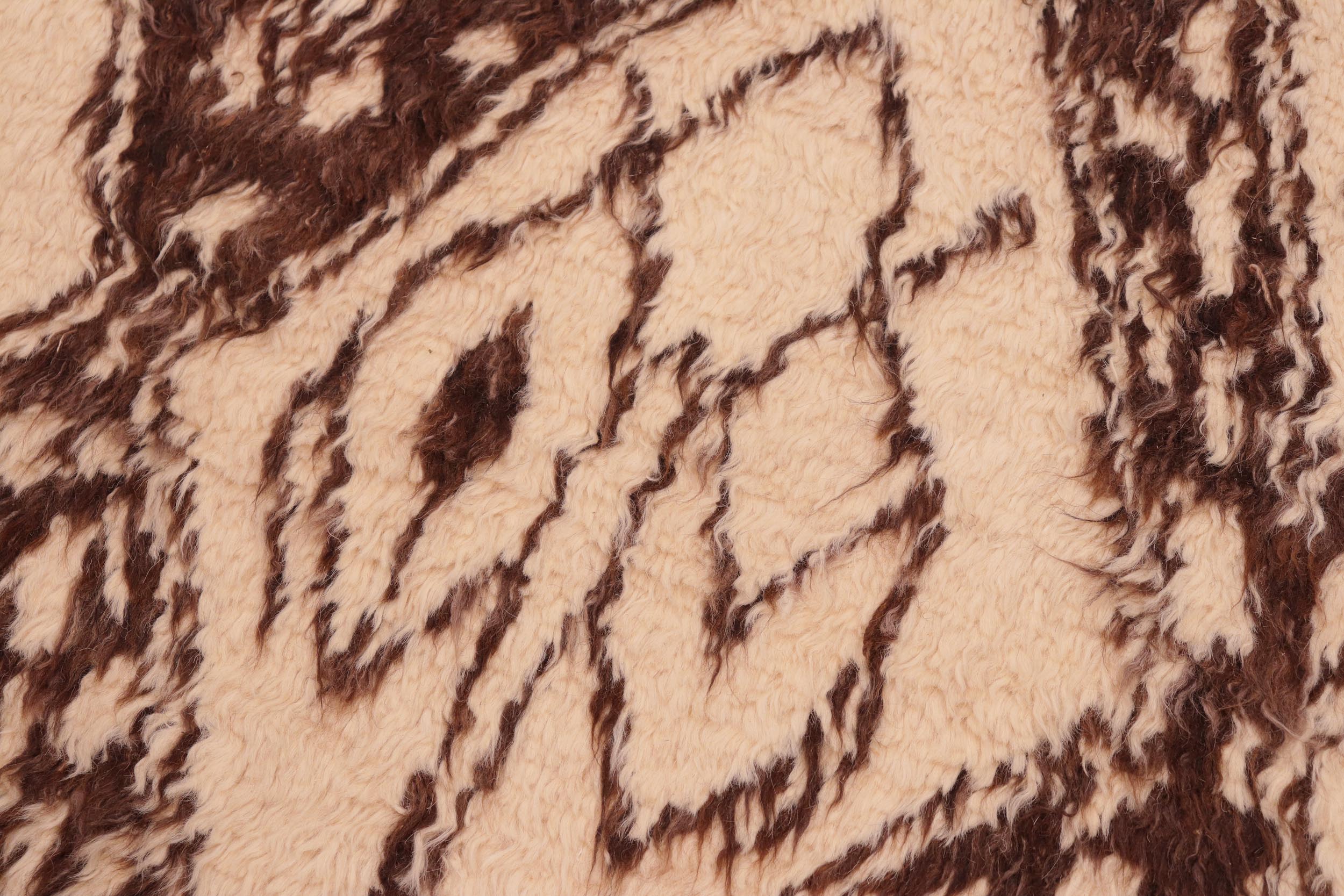 handmade Geometric Moroccan Beige Brown Hand Knotted RECTANGLE 100% WOOL area rug 6' x 9'