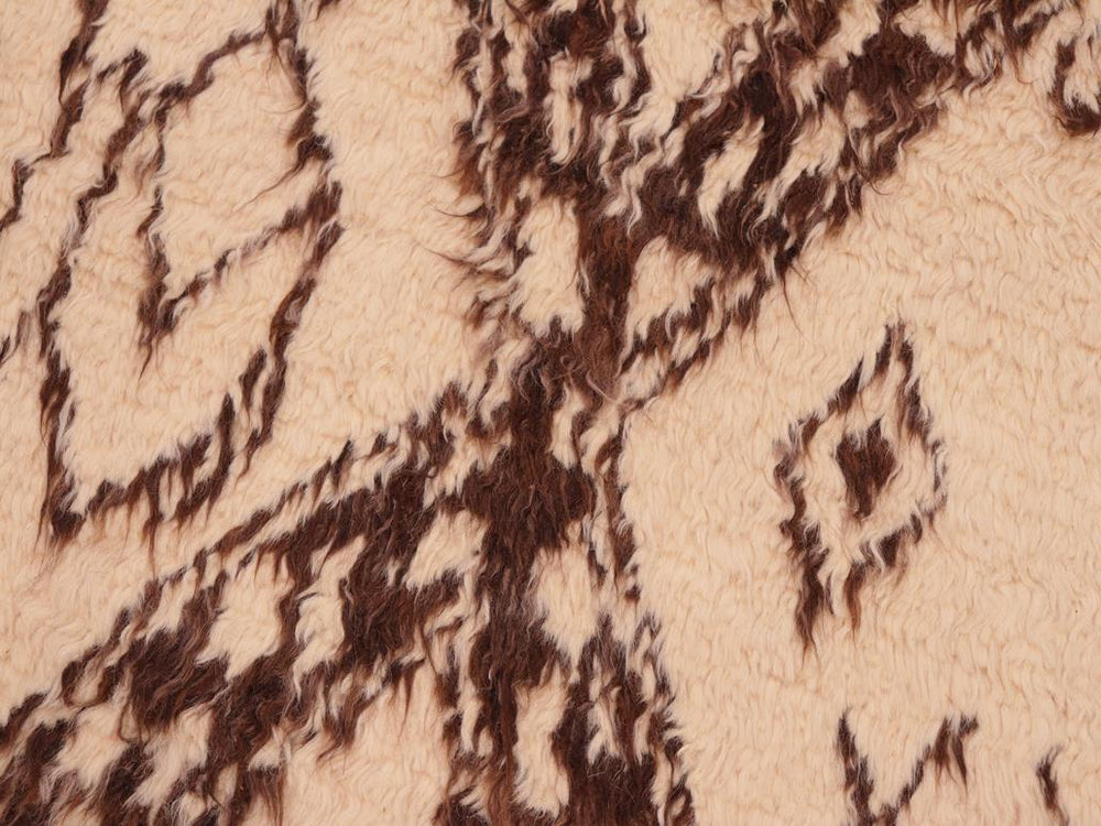 handmade Modern Moroccan Beige Brown Hand Knotted RECTANGLE 100% WOOL area rug 6x9