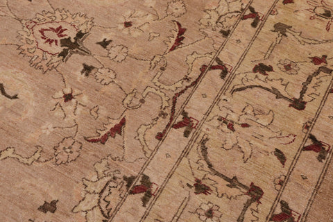 handmade Traditional Kafkaz Khaki Lt. Gold Hand Knotted RECTANGLE 100% WOOL area rug 9x12