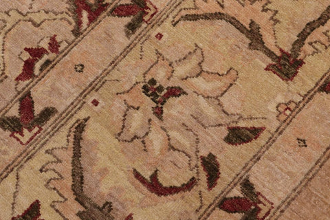 handmade Traditional Kafkaz Khaki Lt. Gold Hand Knotted RECTANGLE 100% WOOL area rug 9x12