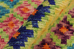 handmade Modern Balouchi Green Orange Hand Knotted RECTANGLE 100% WOOL area rug 5x7