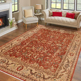 handmade Traditional Kafkaz Rust Beige Hand Knotted RECTANGLE 100% WOOL area rug 9 x 12