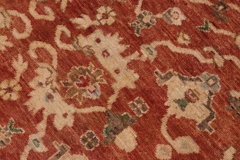 handmade Traditional Kafkaz Rust Beige Hand Knotted RECTANGLE 100% WOOL area rug 9x12