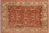 Shabby Chic Ziegler Inez Rust/Beige Hand-Knotted Wool Rug - 8'10'' x 11'10''