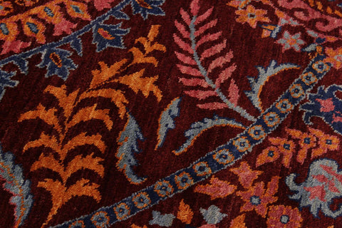 A10805, 911"x10 3",Traditional                   ,10x10,Red,BLUE,Hand-knotted                  ,Afghanistan,100% Wool  ,Round      ,652671199226