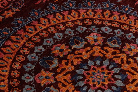A10805, 911"x10 3",Traditional                   ,10x10,Red,BLUE,Hand-knotted                  ,Afghanistan,100% Wool  ,Round      ,652671199226