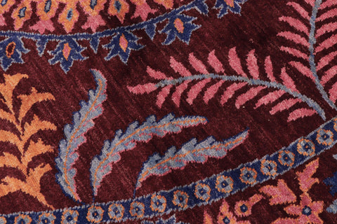 handmade Traditional Kafkaz Red Blue Hand Knotted ROUND 100% WOOL area rug 10' x 10'