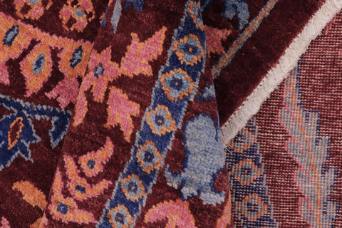 handmade Traditional Kafkaz Red Blue Hand Knotted ROUND 100% WOOL area rug 10' x 10'