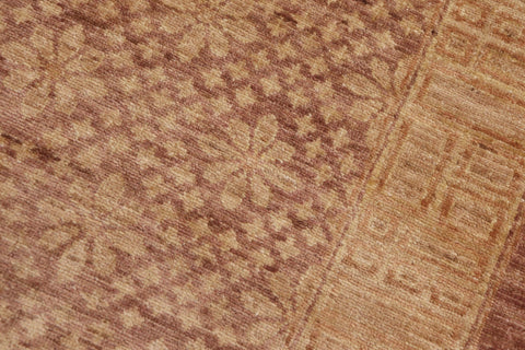 handmade Modern Kafkaz Brown Tan Hand Knotted RECTANGLE 100% WOOL area rug 8' x 12'