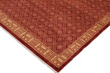 handmade Transitional Kafkaz Red Tan Hand Knotted RECTANGLE 100% WOOL area rug 9 x 12