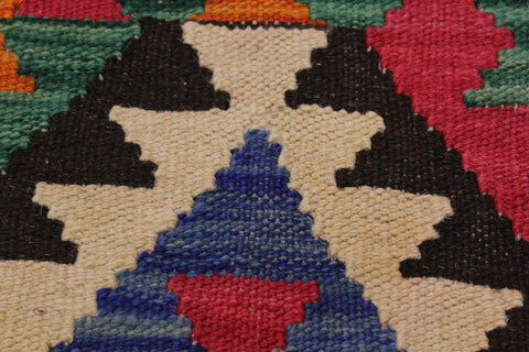 handmade Geometric Kilim Brown Beige Hand-Woven RECTANGLE 100% WOOL area rug 7 x 9