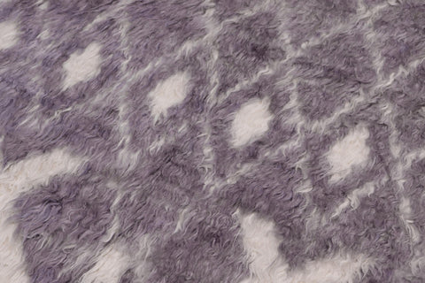 handmade Geometric Moroccan Gray Ivory Hand Knotted RECTANGLE 100% WOOL area rug 8' x 10'