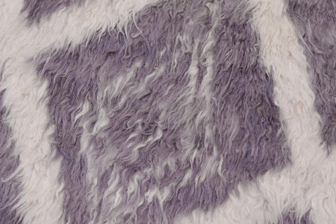 handmade Geometric Moroccan Gray Ivory Hand Knotted RECTANGLE 100% WOOL area rug 8' x 10'