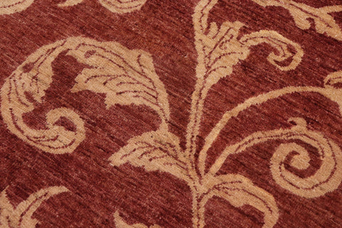 handmade Modern Kafkaz Red Tan Hand Knotted RECTANGLE 100% WOOL area rug 9' x 11'