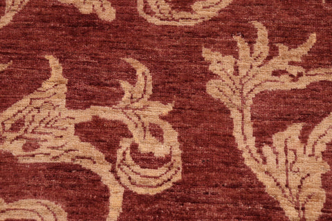 handmade Modern Kafkaz Red Tan Hand Knotted RECTANGLE 100% WOOL area rug 9' x 11'