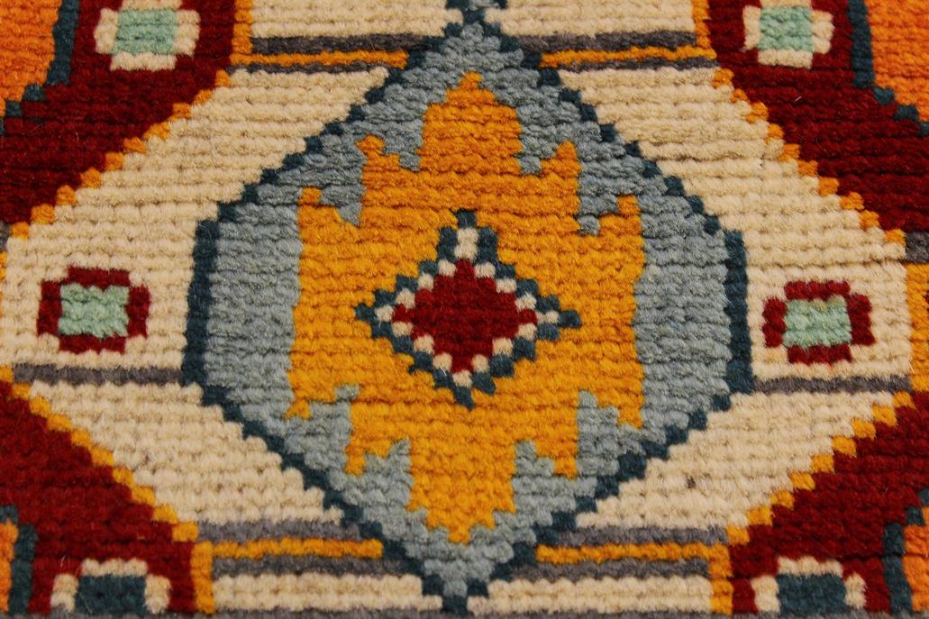 handmade Geometric Balouchi Beige Red Hand Knotted RECTANGLE 100% WOOL area rug 5x7