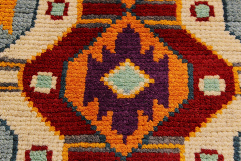 handmade Geometric Balouchi Beige Red Hand Knotted RECTANGLE 100% WOOL area rug 5x7