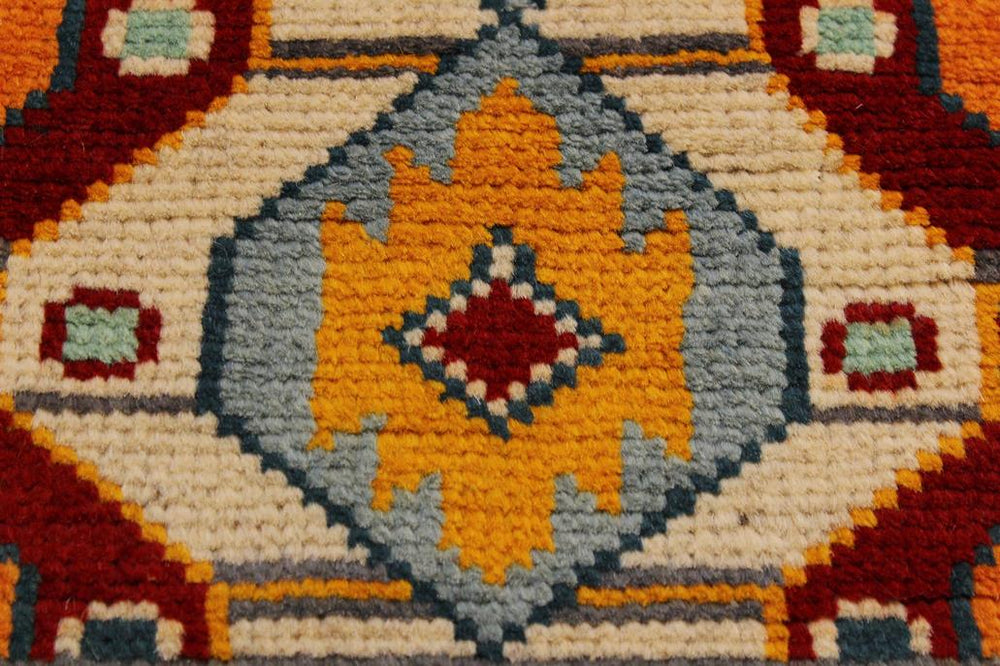 handmade Geometric Balouchi Beige Red Hand Knotted RECTANGLE 100% WOOL area rug 5x7