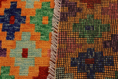 handmade Modern Balouchi Orange Red Hand Knotted RECTANGLE 100% WOOL area rug 3x5