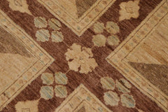 handmade Transitional Kafkaz Brown Beige Hand Knotted RECTANGLE 100% WOOL area rug 9X11