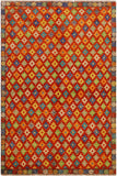 Boho Chic Balochi Corneliu Orange/Brown Wool Rug - 4'11'' x 6'6''