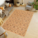 handmade Transitional Kafkaz Tan Brown Hand Knotted RECTANGLE 100% WOOL area rug 9 x 12