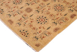 handmade Transitional Kafkaz Tan Brown Hand Knotted RECTANGLE 100% WOOL area rug 9 x 12