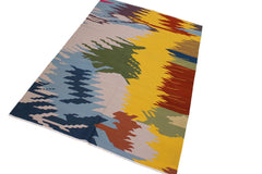 Modern Turkish Kilim Alejandr Hand-Woven Wool Rug - 7'10''X9'11''