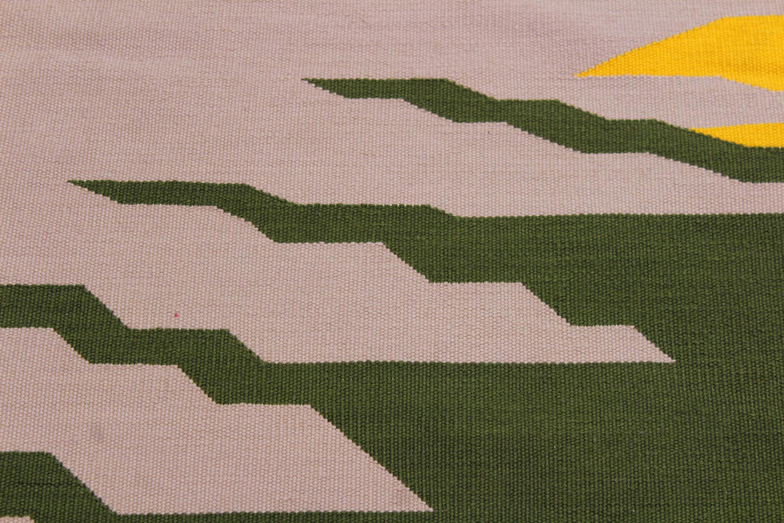 handmade Modern Kilim Grey Blue Hand-Woven RECTANGLE 100% WOOL area rug 8x10