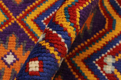 handmade Modern Balouchi Purple Blue Hand Knotted RECTANGLE 100% WOOL area rug 5x7