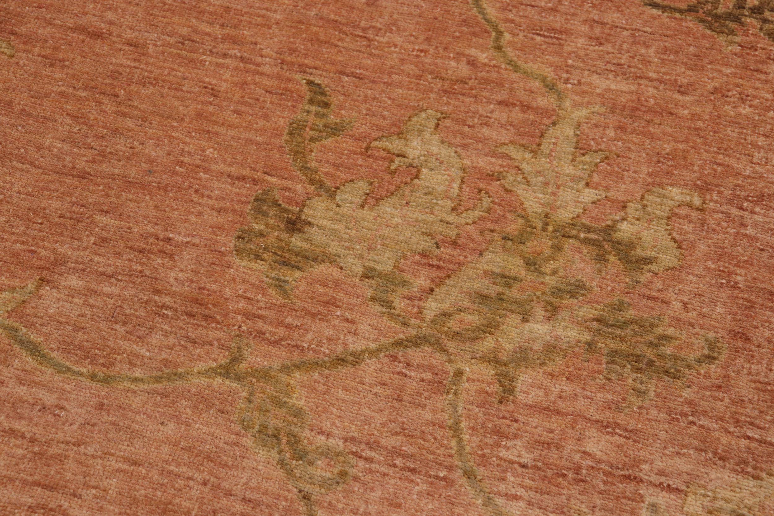 handmade Modern Kafkaz Rust Brown Hand Knotted RECTANGLE 100% WOOL area rug 9' x 12'