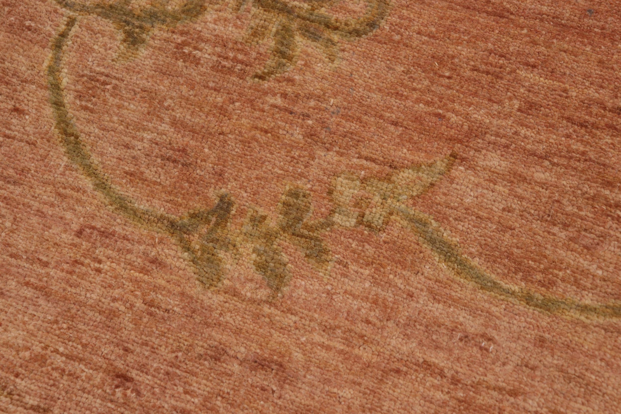 handmade Modern Kafkaz Rust Brown Hand Knotted RECTANGLE 100% WOOL area rug 9' x 12'